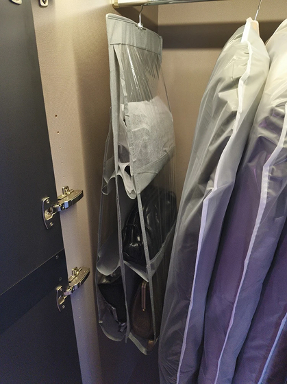 Органайзер із сумками в шафі